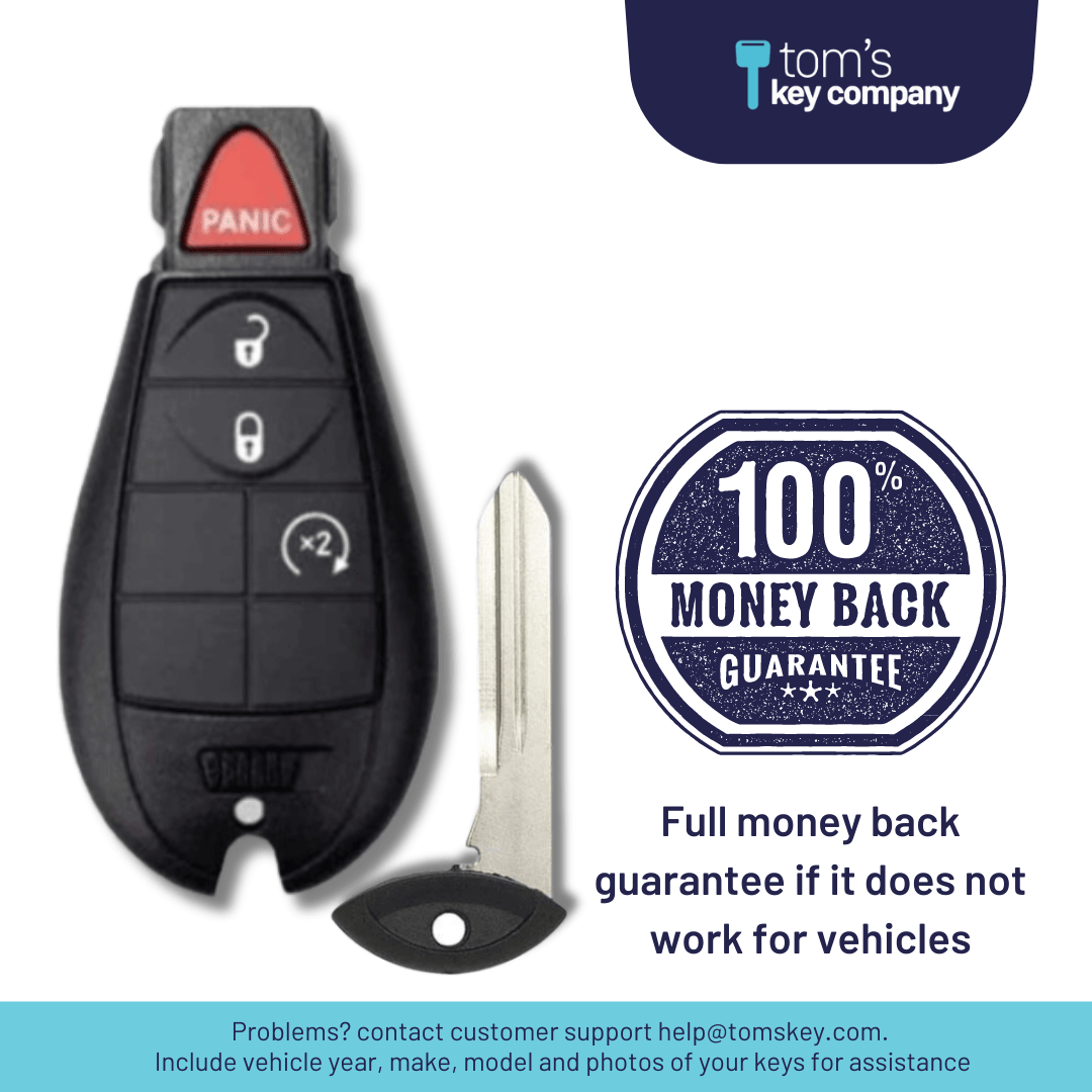 2013-2017 Dodge Ram 4-Button Smart Key Fob (GQ453T-4B-FOB) - Tom's Key Company
