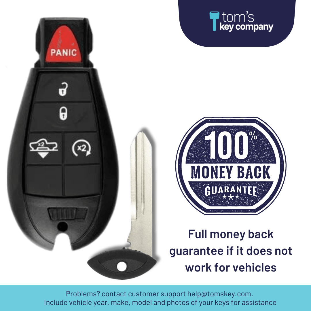 2013-2017 Dodge Ram 5-Button Smart Key Fob (GQ453T-5B-FOB) - Tom's Key Company
