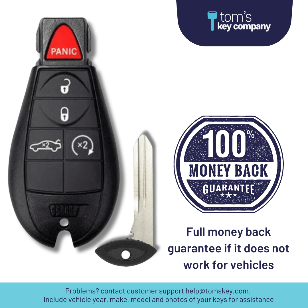 5 Button Chrysler Dodge Ram Smart Key Fob (IYZC01C-5B-RST-FOB) - Tom's Key Company