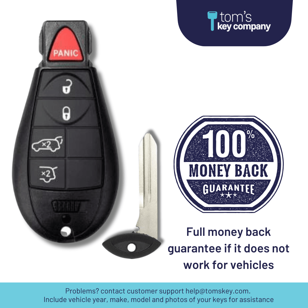 5 Button Jeep Smart Key Fob (IYZC01C-5B-TT-FOB) - Tom's Key Company
