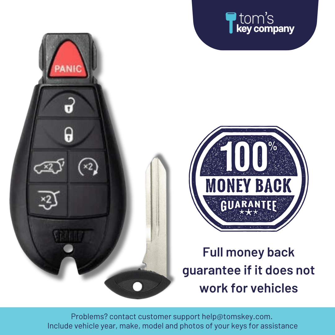6 Button Jeep Smart Key Fob (IYZC01C-6B-RSTT-FOB) - Tom's Key Company