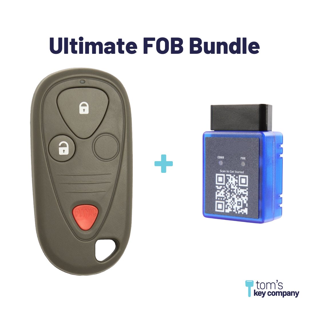 Ultimate Remote FOB Bundle with Programming Tool and Aftermarket 3 Button Remote FOB for Select Acura Vehicles (ACUFOB-3B-863-K-UKB)