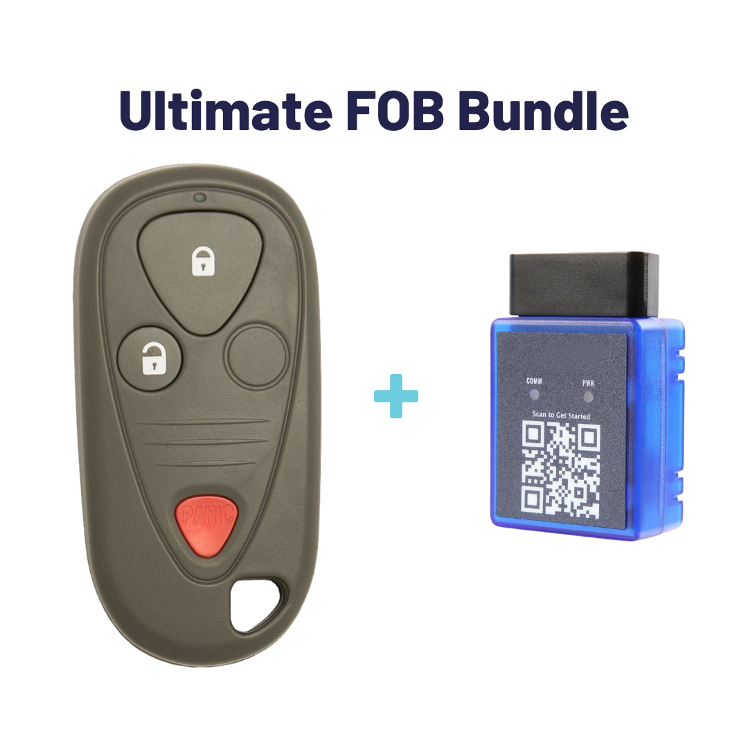 Ultimate Remote FOB Bundle with Programming Tool and Aftermarket 3 Button Remote FOB for Select Acura Vehicles (ACUFOB-3B-863-K-UKB)