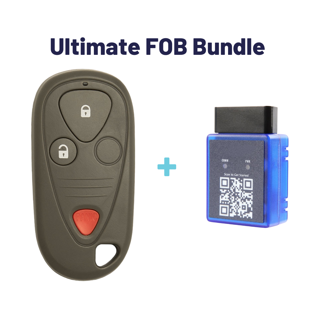 Ultimate Remote FOB Bundle with Programming Tool and Aftermarket 3 Button Remote FOB for Select Acura Vehicles (ACUFOB-3B-867-K-UKB)