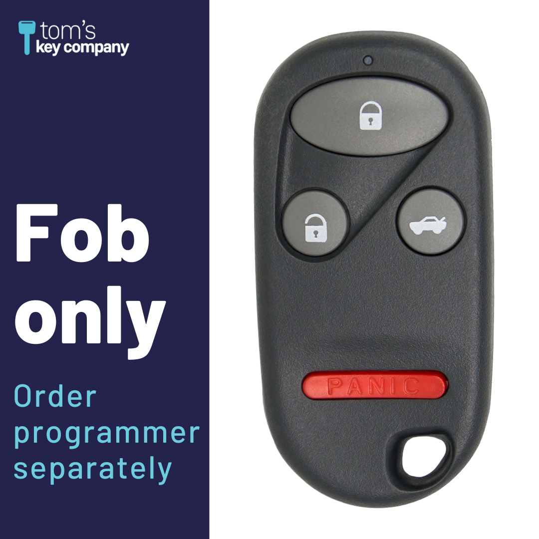 Brand New Aftermarket 4-Button Remote Fob with Lock, Unlock, Trunk, Panic for Select Acura Vehicles (ACUFOB-4B-859-K)