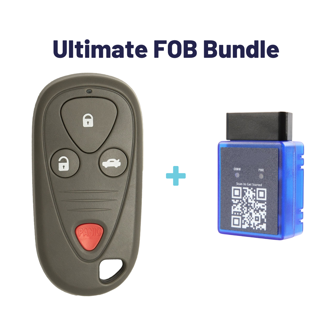 Ultimate Remote FOB Bundle with Programming Tool and Aftermarket 4 Button Remote FOB for Select Acura Vehicles (ACUFOB-4B-875-K-UKB)