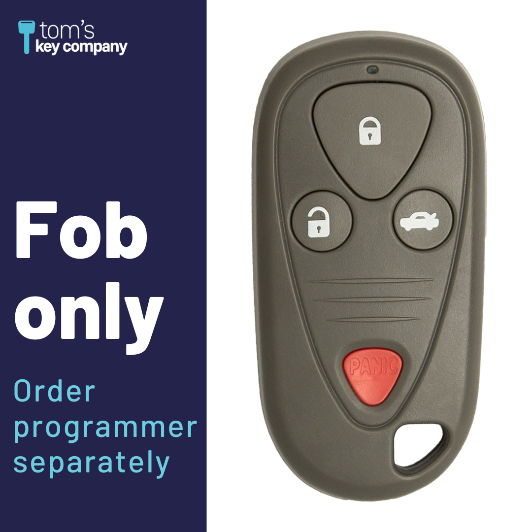 Brand New Aftermarket 4-Button Remote Fob with Lock, Unlock, Trunk, Panic for Select Acura Vehicles (ACUFOB-4B-875-K)
