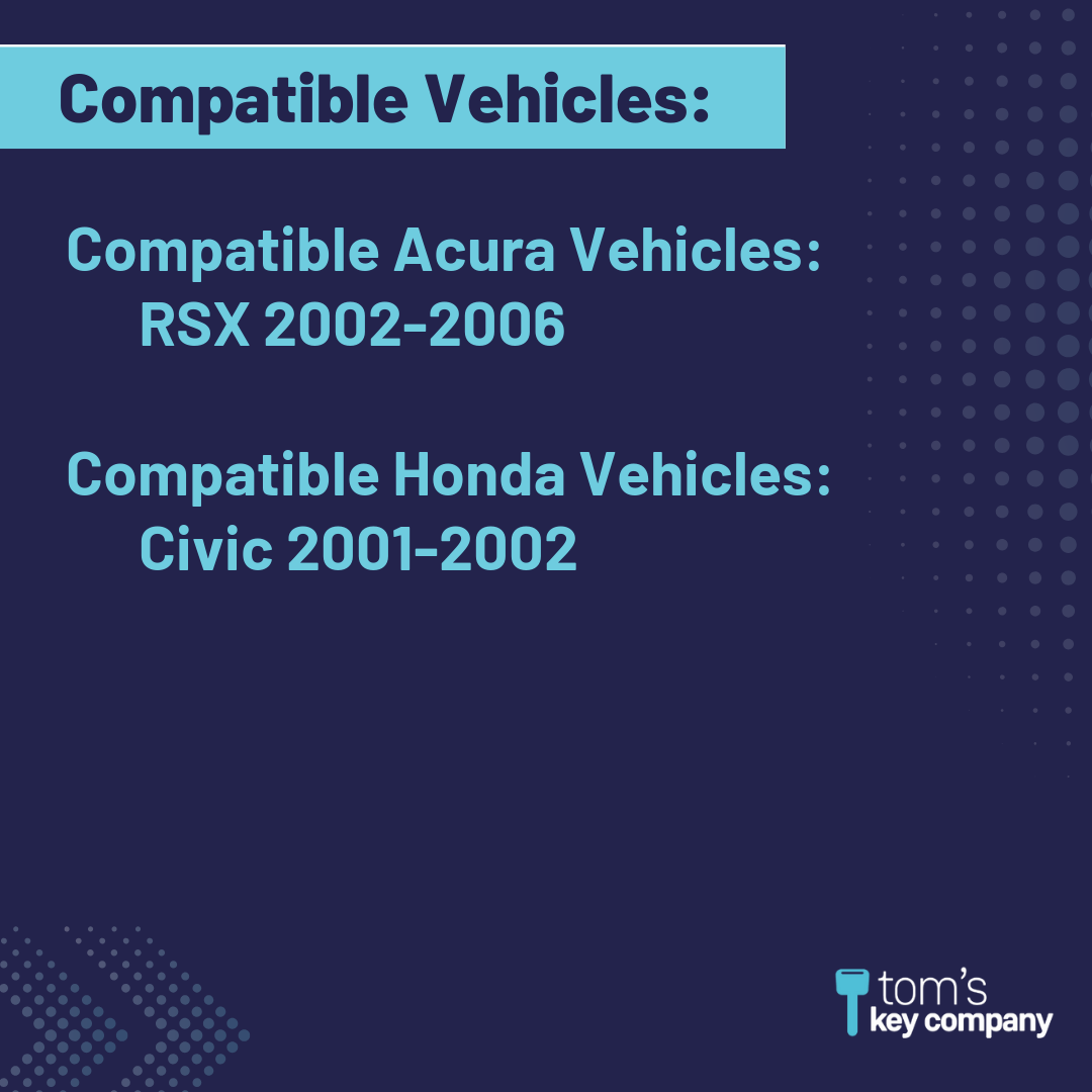 Brand New Aftermarket Transponder Key for Select Acura and Honda Vehicles (ACUKEY-HD106)