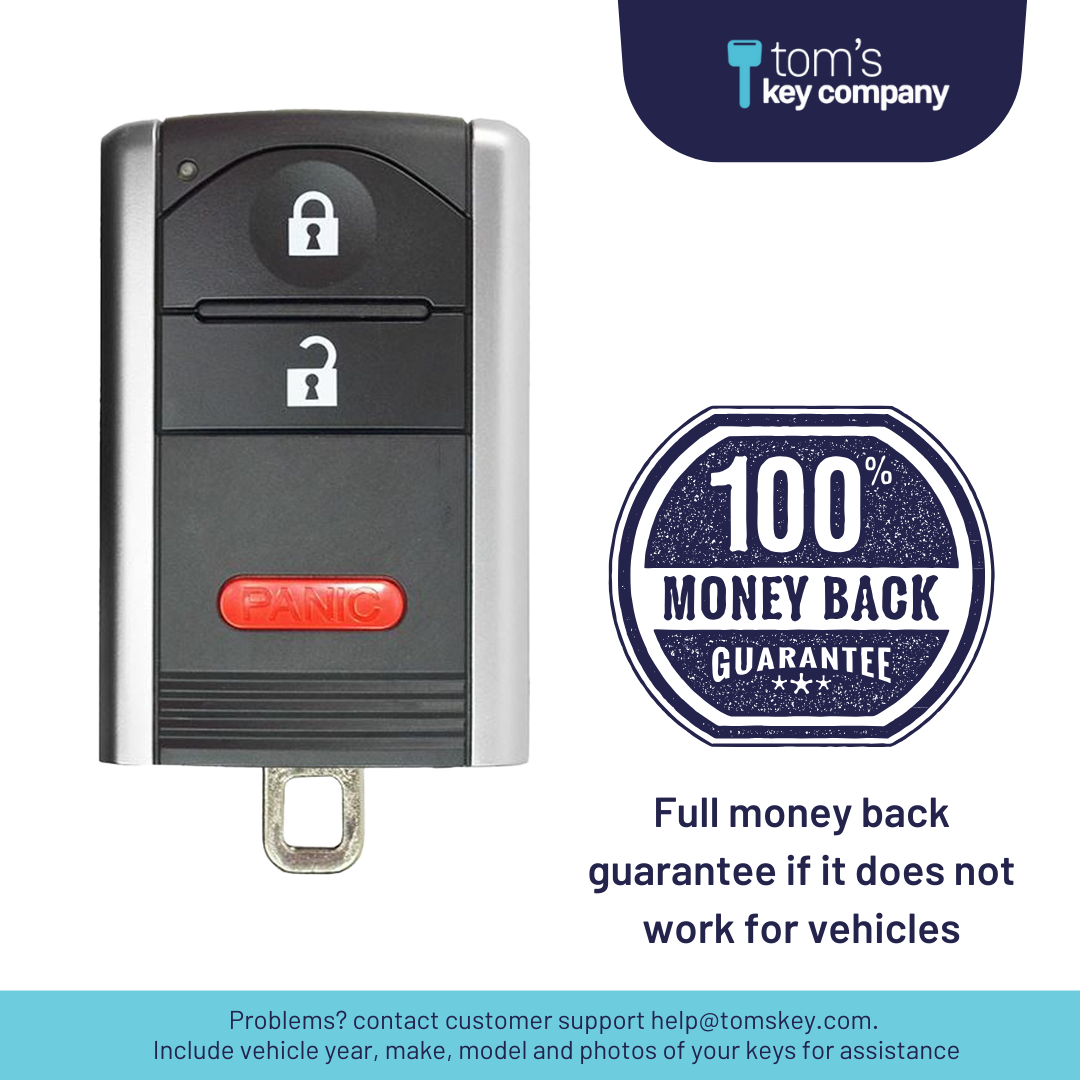 Ultimate Smart Key Bundle with Programming Tool, Refurbished 3-Button Smart Key Fob and Key By Photo for Select Acura Vehicles (ACUSK-3B-909-RC-K-UKB)