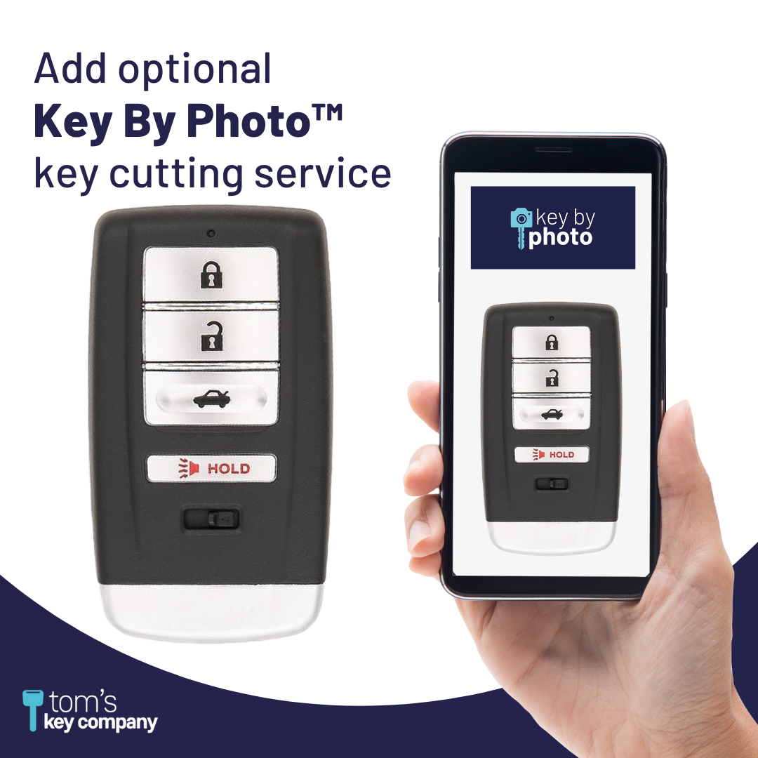 Like New Refurbished 4-Button Smart Key Fob with Lock, Unlock, Trunk, Panic for Select Acura Vehicles (ACUSK-4B-553-REF-K)