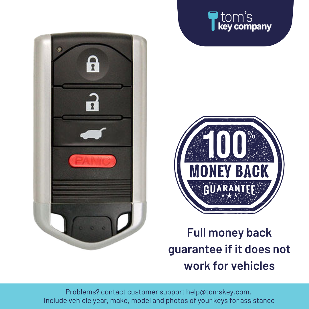 Ultimate Smart Key Bundle with Programming Tool, Refurbished 4-Button Smart Key Fob and Key By Photo for Select Acura Vehicles (ACUSK-4B-895-K-UKB)