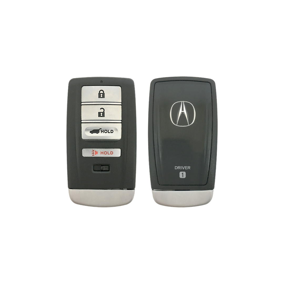 Like New Refurbished 4-Button Smart Key Fob with Lock, Unlock, Hatch Hold, Panic for Select Acura Vehicles (ACUSK-4B-HR-918-REF-K)