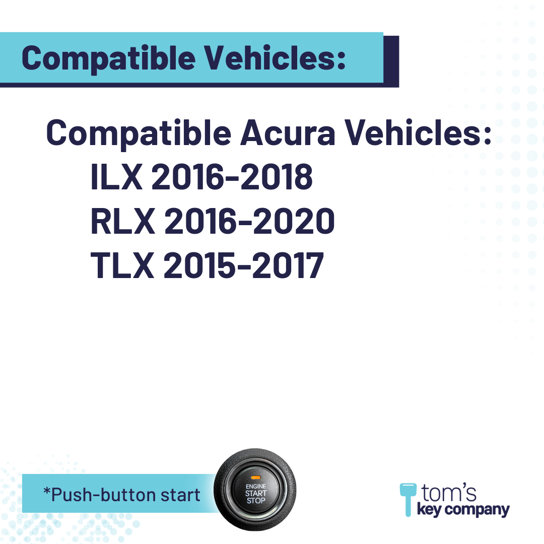 Ultimate Smart Key Bundle with Programming Tool, Refurbished 4-Button Smart Key Fob and Key By Photo for Select Acura Vehicles (ACUSK-4B-TR-909-K-UKB)