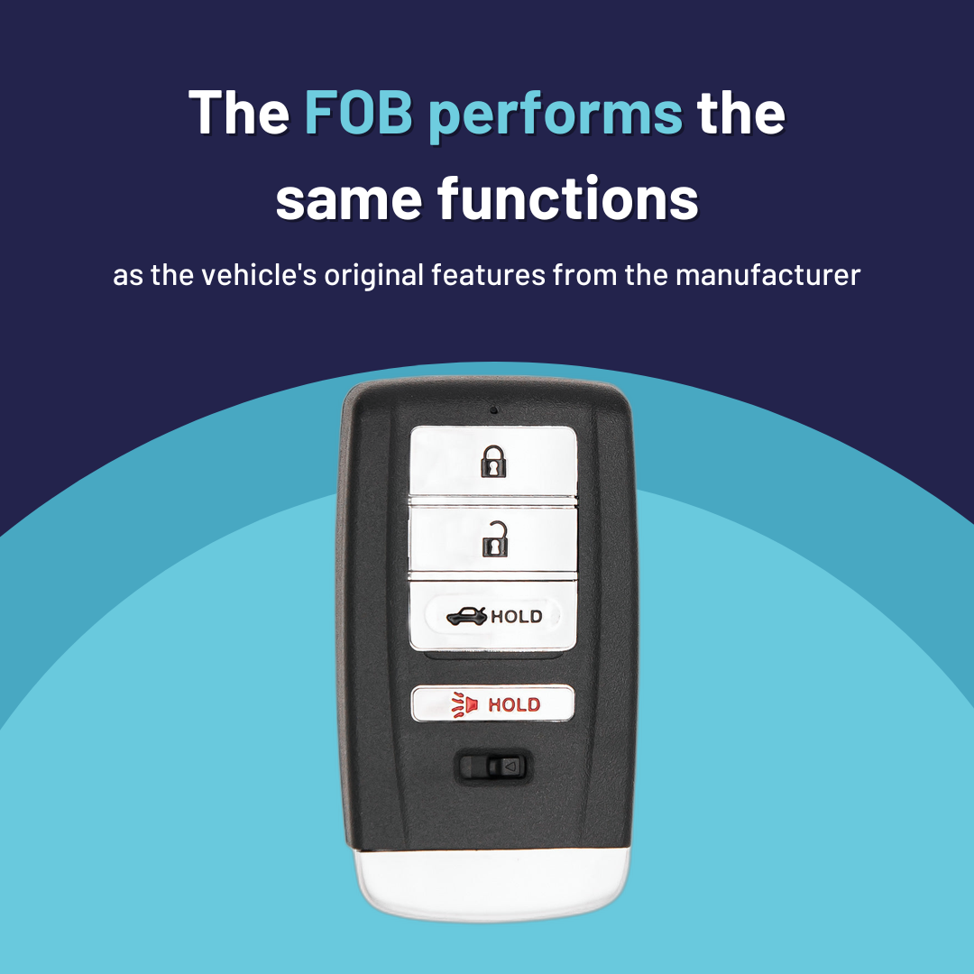 Ultimate Smart Key Bundle with Programming Tool, Refurbished 4-Button Smart Key Fob and Key By Photo for Select Acura Vehicles (ACUSK-4B-TR-909-K-UKB)