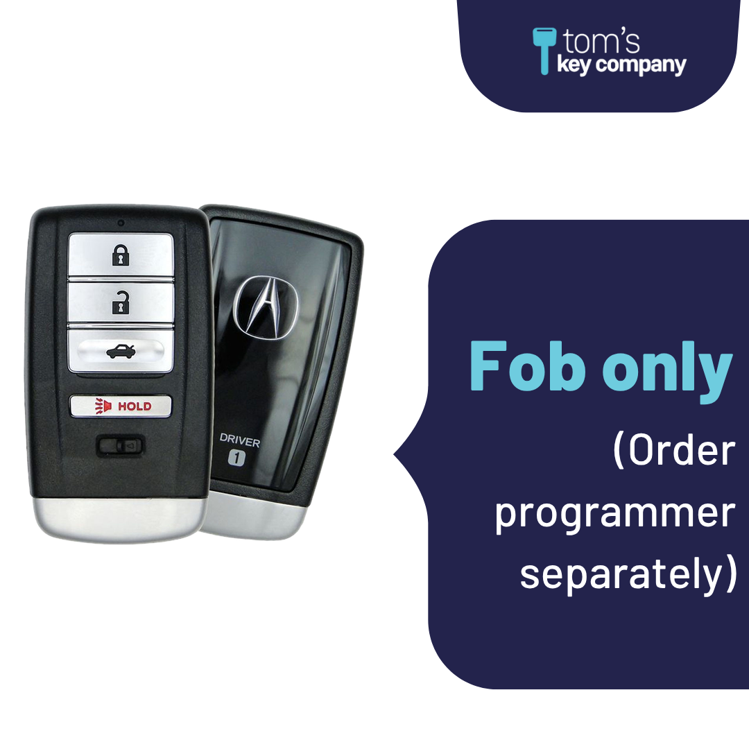 Like New Refurbished 4-Button Smart Key Fob with Lock, Unlock, Trunk, Panic for Select Acura Vehicles (ACUSK-4B-TR-913-REF-K)