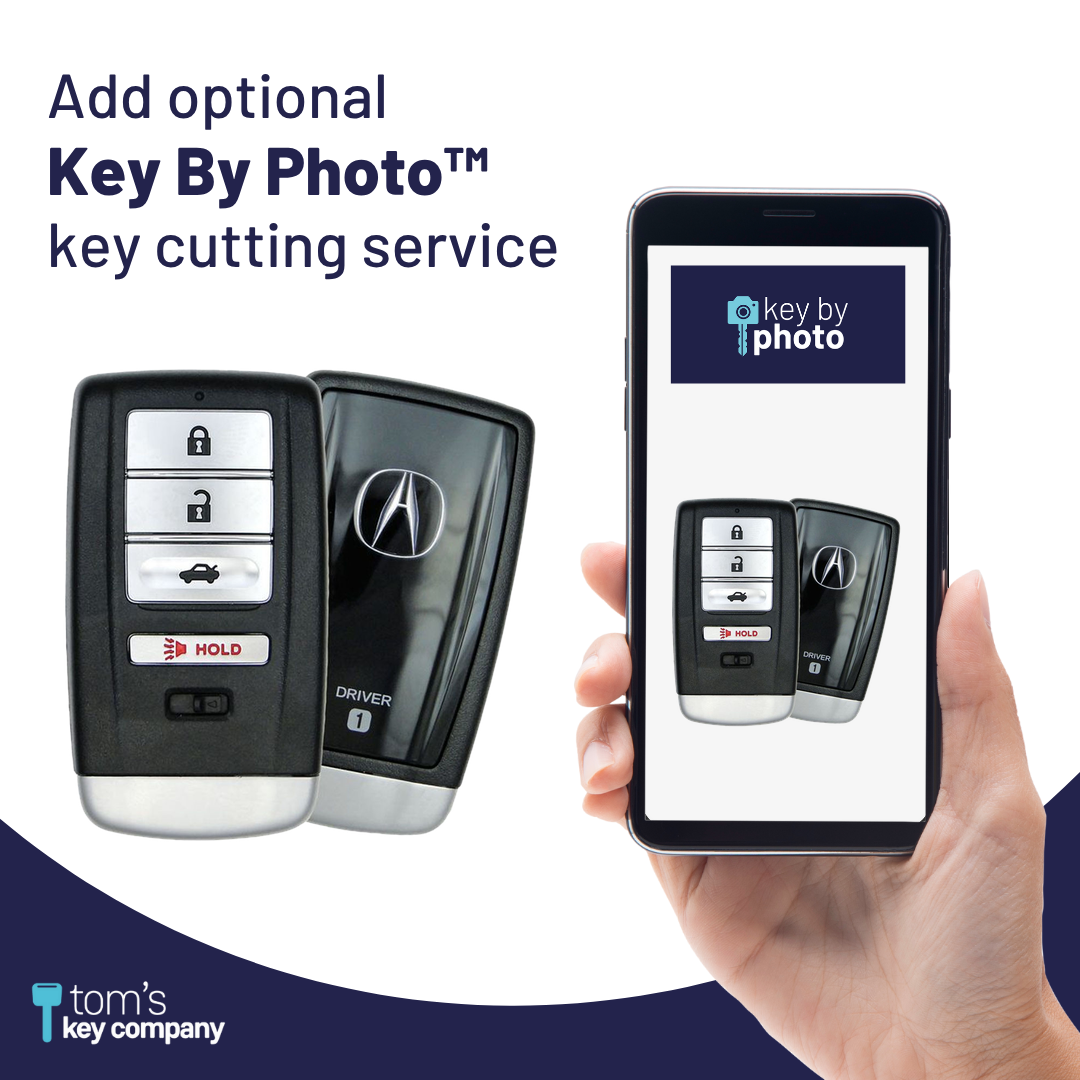 Like New Refurbished 4-Button Smart Key Fob with Lock, Unlock, Trunk, Panic for Select Acura Vehicles (ACUSK-4B-TR-913-REF-K)