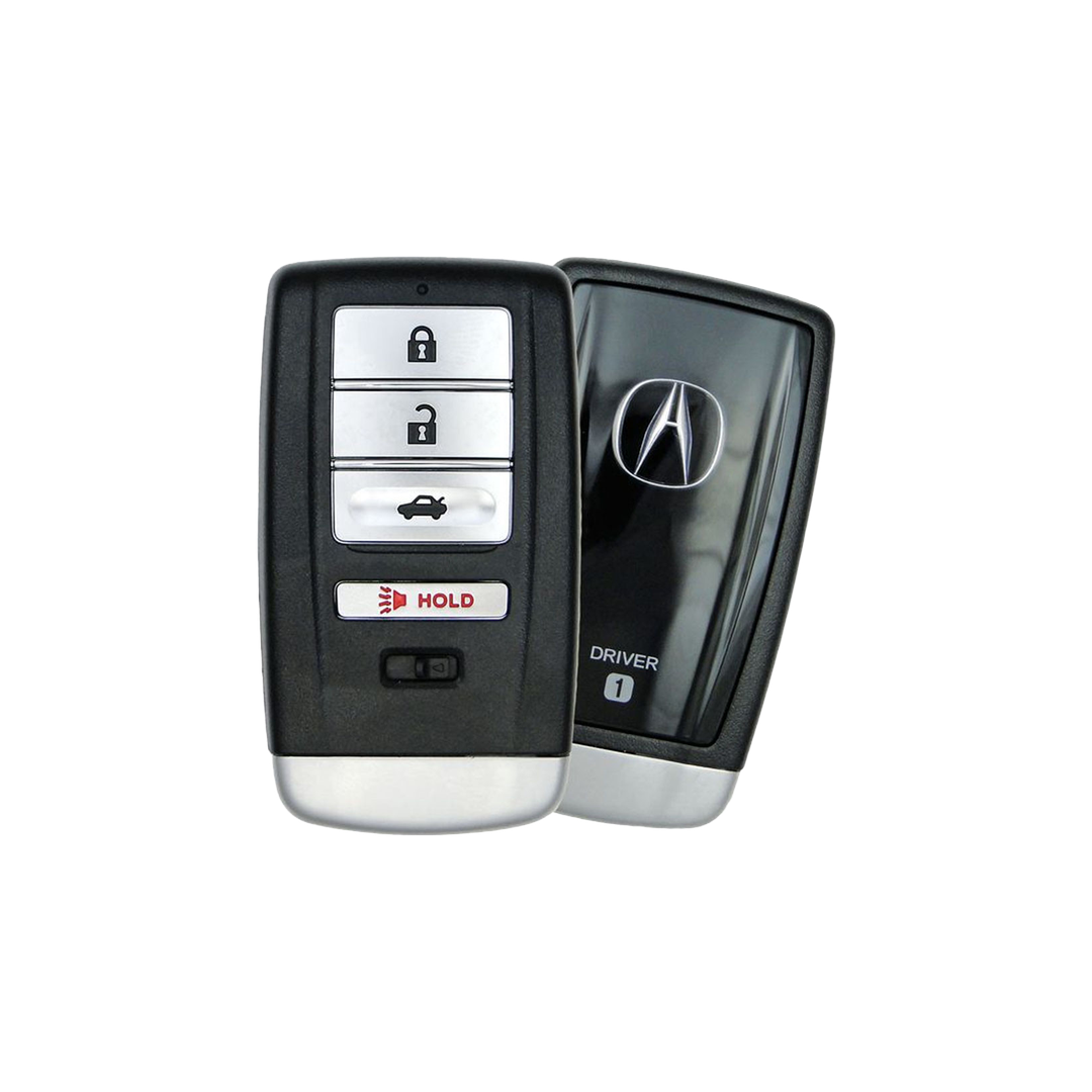 Like New Refurbished 4-Button Smart Key Fob with Lock, Unlock, Trunk, Panic for Select Acura Vehicles (ACUSK-4B-TR-913-REF-K)