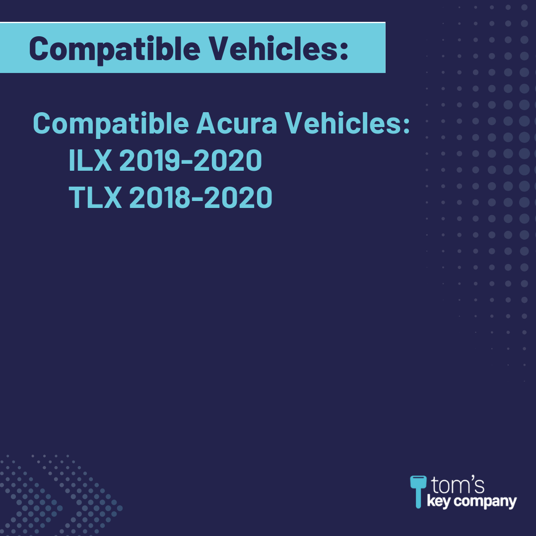 Like New Refurbished 4-Button Smart Key Fob with Lock, Unlock, Trunk, Panic for Select Acura Vehicles (ACUSK-4B-TR-917-REF-K)