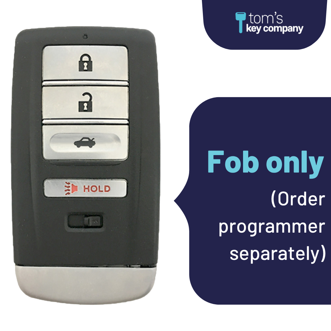 Like New Refurbished 4-Button Smart Key Fob with Lock, Unlock, Trunk, Panic for Select Acura Vehicles (ACUSK-4B-TR-917-REF-K)