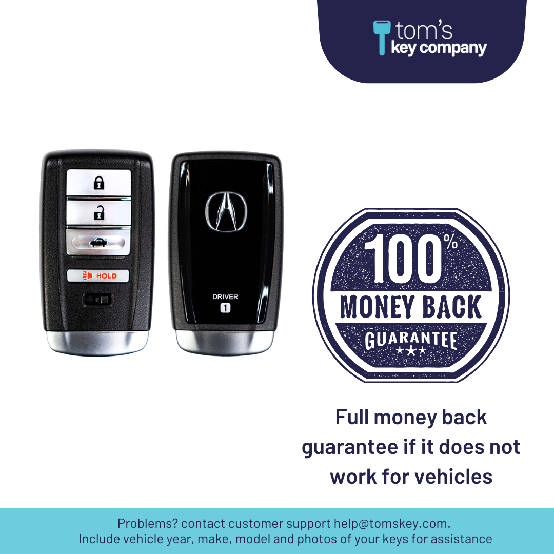 Ultimate Smart Key Bundle with Programming Tool, Refurbished 4-Button Smart Key Fob and Key By Photo for Select Acura Vehicles (ACUSK-4B-TR-924-REF-K-UKB)