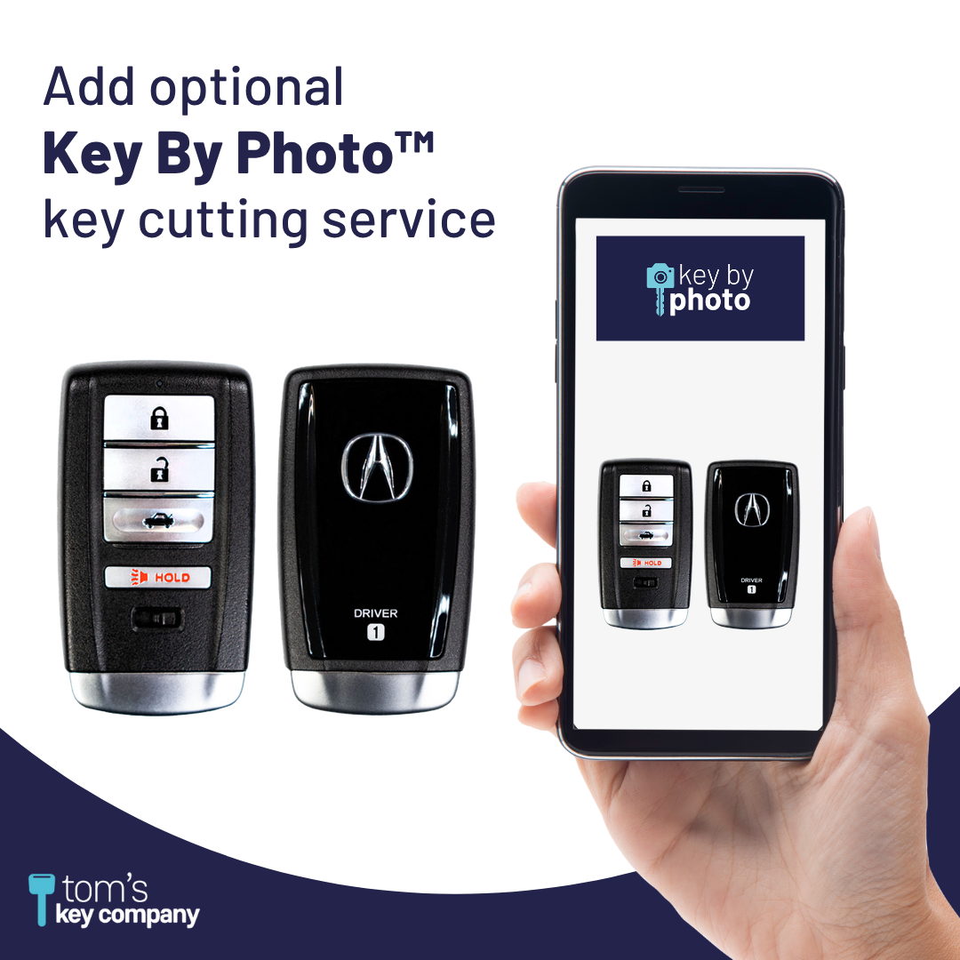 Like New Refurbished 4-Button Smart Key Fob with Lock, Unlock, Trunk, Panic for Select Acura Vehicles (ACUSK-4B-TR-924-REF-K)