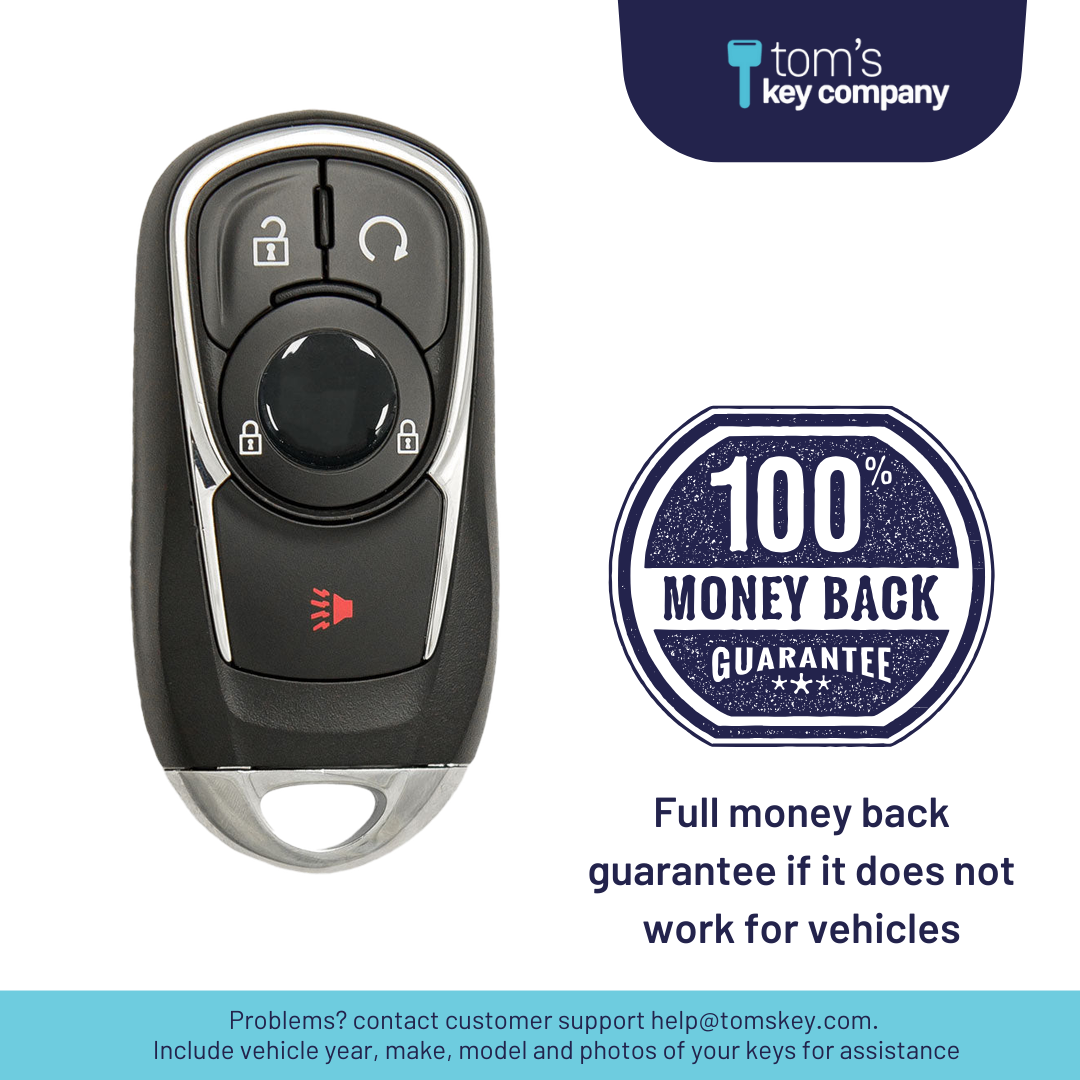 Ultimate Smart Key Bundle with Programming Tool, Refurbished 4-Button Smart Key Fob and Key By Photo for Select Buick Vehicles (BUISK-3B-897-K-UKB)