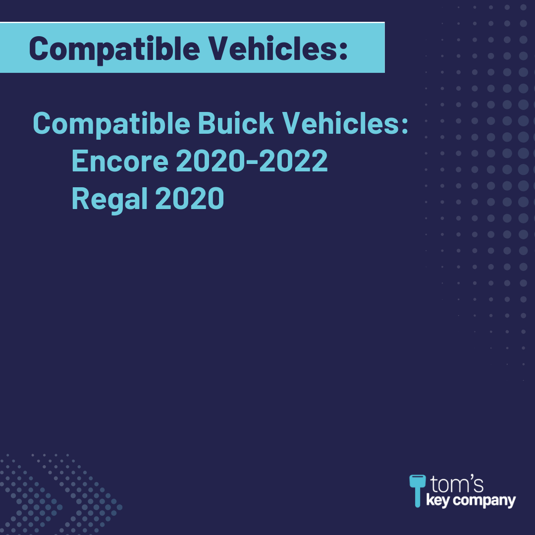 Like New Refurbished 4-Button Smart Key Fob with Lock, Unlock, Remote Start, Panic for Select Buick Vehicles (BUISK-4B-936-K)