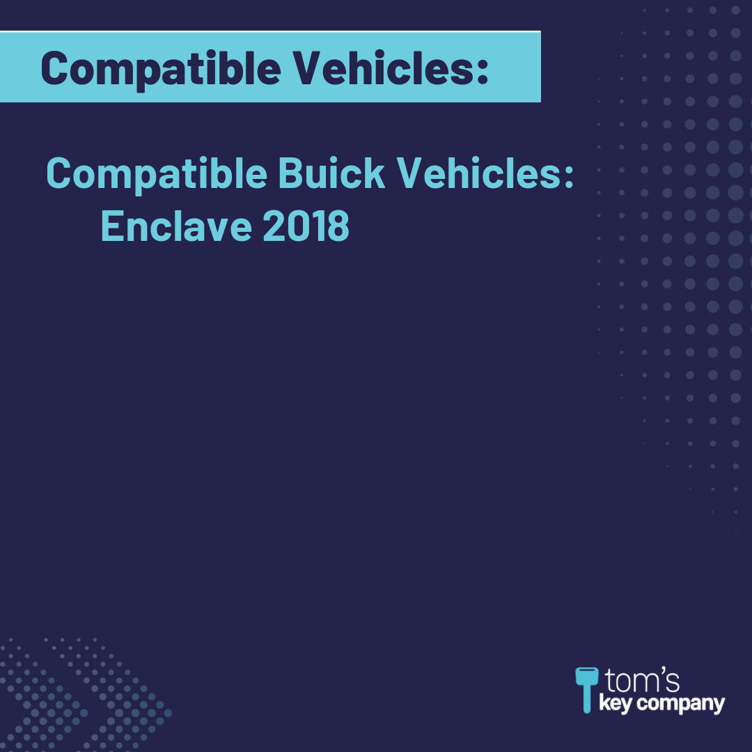 Like New Refurbished 5-Button Smart Key Fob with Lock, Unlock, Remote Start, Trunk, Panic for Select Buick Vehicles (BUISK-5B-RSTR-915-REF-K)