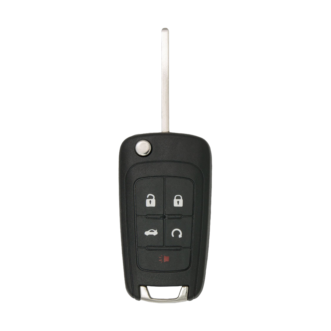 Brand New Aftermarket 5-Button Smart Key Fob with Lock, Unlock, Remote Start, Trunk, Panic for Select GMC Vehicles (BUISK-5B-TRUNK-RS-FK)