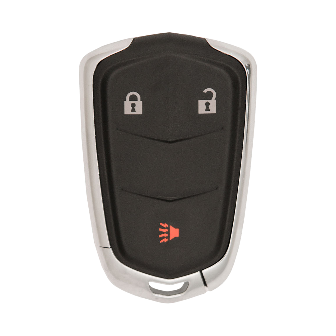 Brand New Aftermarket 3-Button Smart Key Fob with Lock, Unlock, Panic for Select Cadillac Vehicles (CADSK-3B-175-K)
