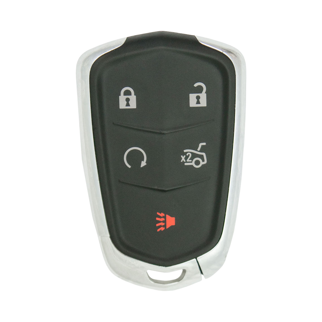 Brand New Aftermarket 5-Button Smart Key Fob with Lock, Unlock, Remote Start, Trunk, Panic for Select Cadillac Vehicles (CADSK-5B-173-K)