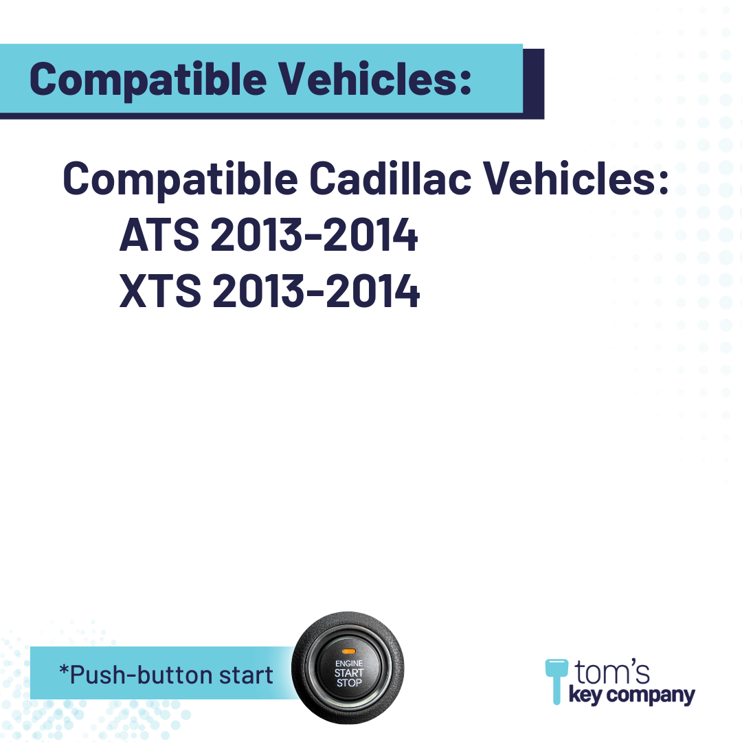 Ultimate Smart Key Bundle with Programming Tool, Refurbished 5-Button Smart Key Fob and Key By Photo for Select Cadillac Vehicles (CADSK-5B-RSTR-116-K-UKB)