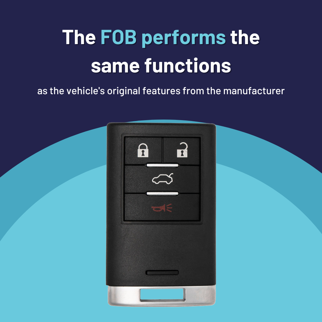 Ultimate Smart Key Bundle with Programming Tool, Refurbished 4-Button Smart Key Fob and Key By Photo for Select Cadillac Vehicles (CADSK- 4B-167-K-UKB)