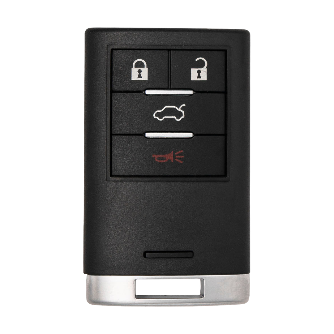 Brand New Aftermarket 4-Button Smart Key Fob with Lock, Unlock, Trunk, Panic for Select Cadillac Vehicles (CADSK- 4B-167-K)