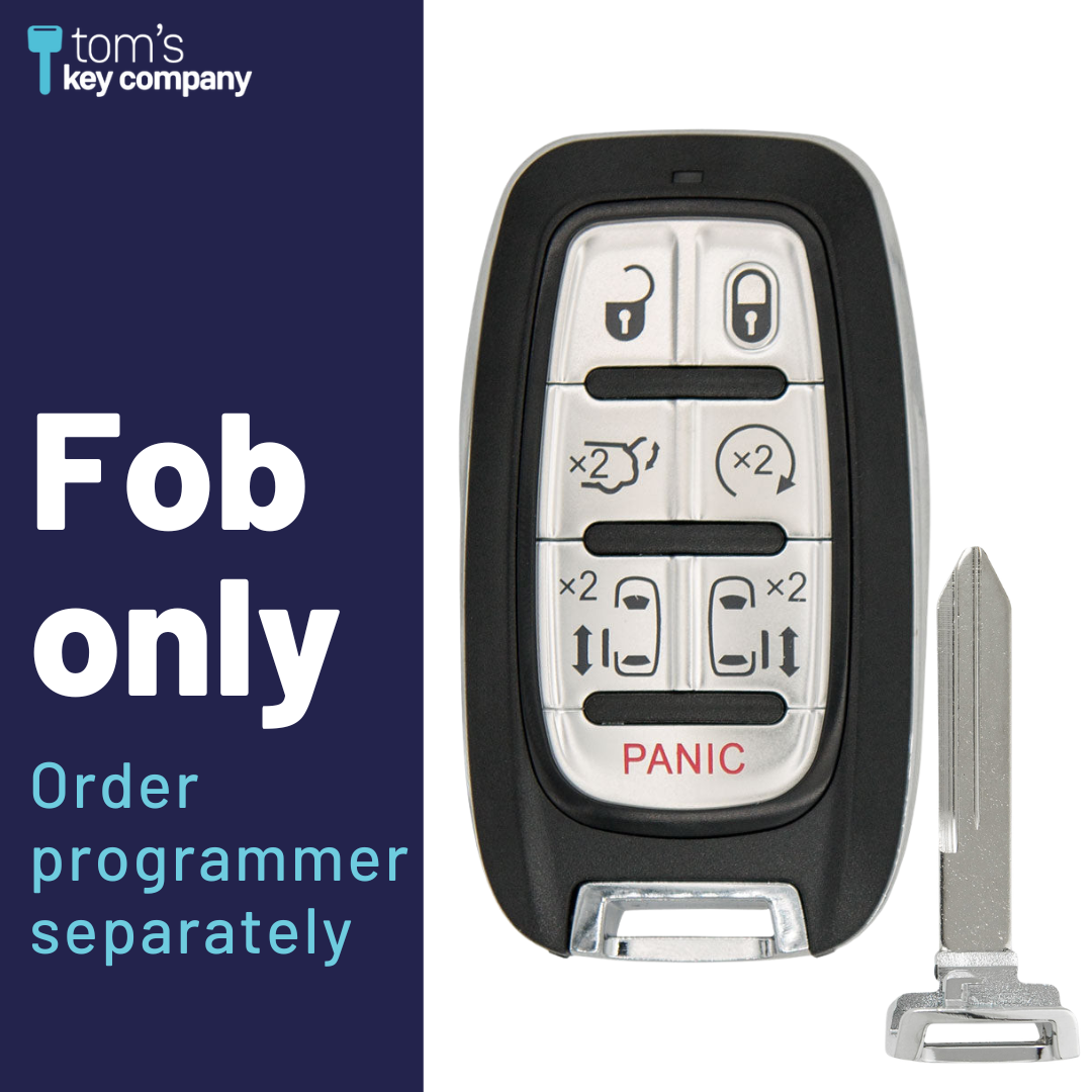 Brand New Aftermarket 7-Button Smart Key Fob with Remote Start, Trunk Release, Left and Right Sliding Doors for Select Chrysler Vehicles (CDJ-7B-5900)