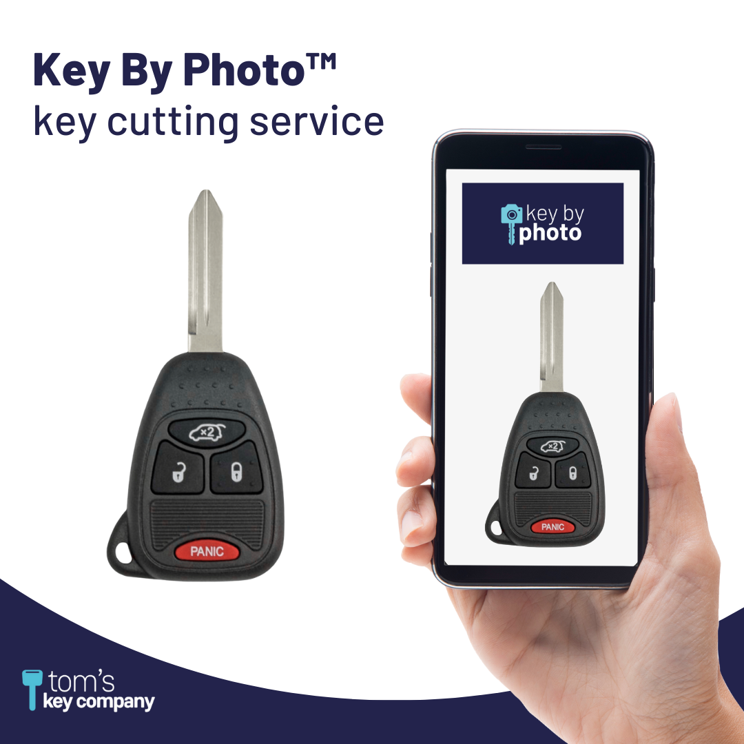 Ultimate Key Bundle DIY Car Key Replacement Kit with SimpleKey™ Programmer & Key By Photo™ Service | Chrysler, Dodge, and Jeep with 4 Button Remote Key with Trunk Release (CDRH-E4HZ0SK-KBP-UKB)
