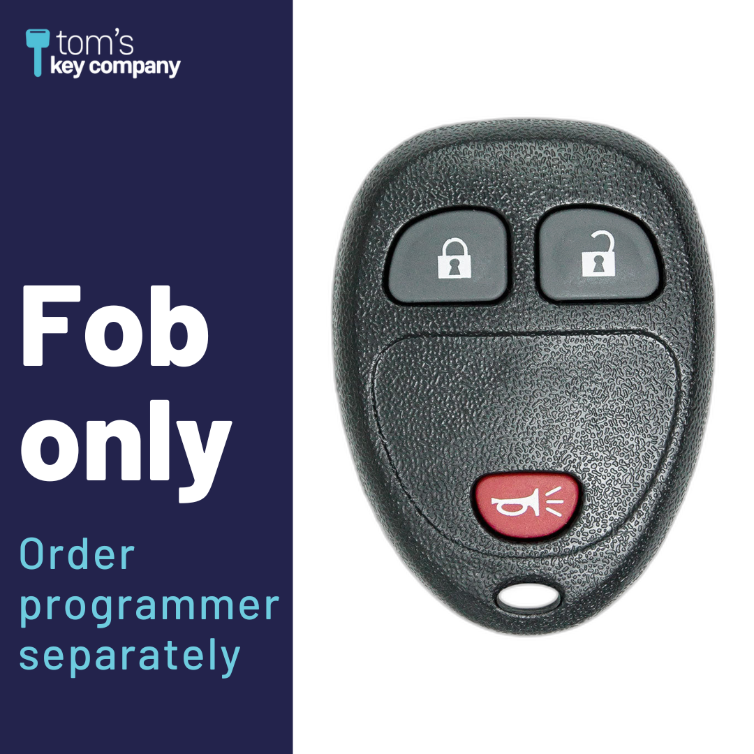 Brand New Aftermarket 3-Button Remote Fob with Lock, Unlock, Panic for Select Chevrolet and GMC Vehicles (CHEFOB-3B-691-K)