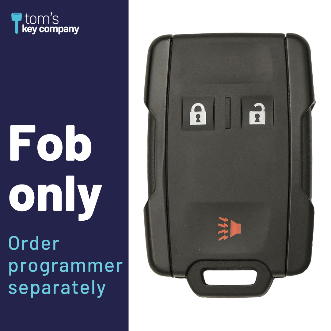 Brand New Aftermarket 3-Button Remote Fob with Lock, Unlock, Panic for Select Chevrolet and GMC Vehicles (CHEFOB-3B-906-K)