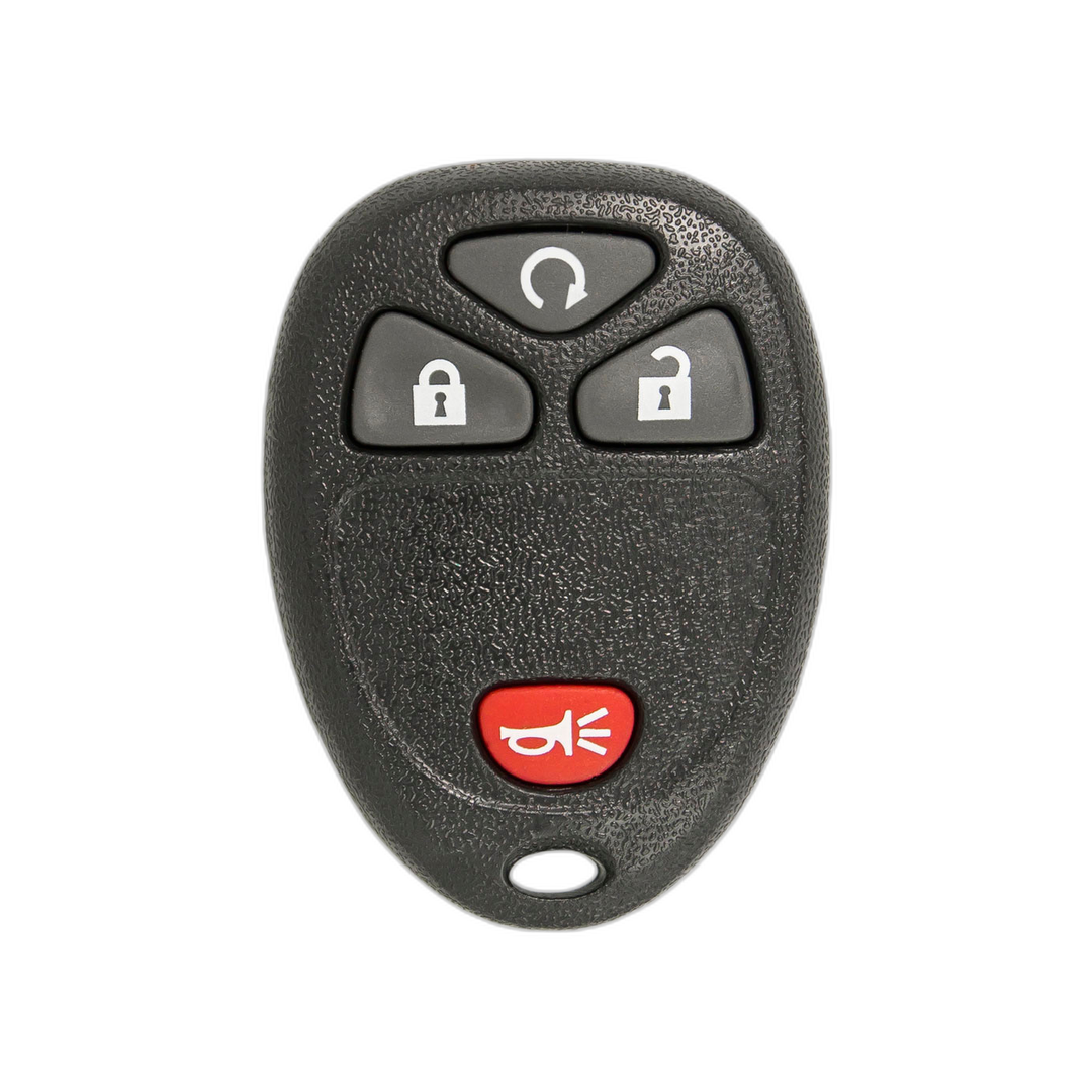 Brand New Aftermarket 4-Button Remote Fob with Lock, Unlock, Trunk, Panic for Select Chevrolet, GMC and Hummer Vehicles (CHEFOB-4B-TR-697-K)