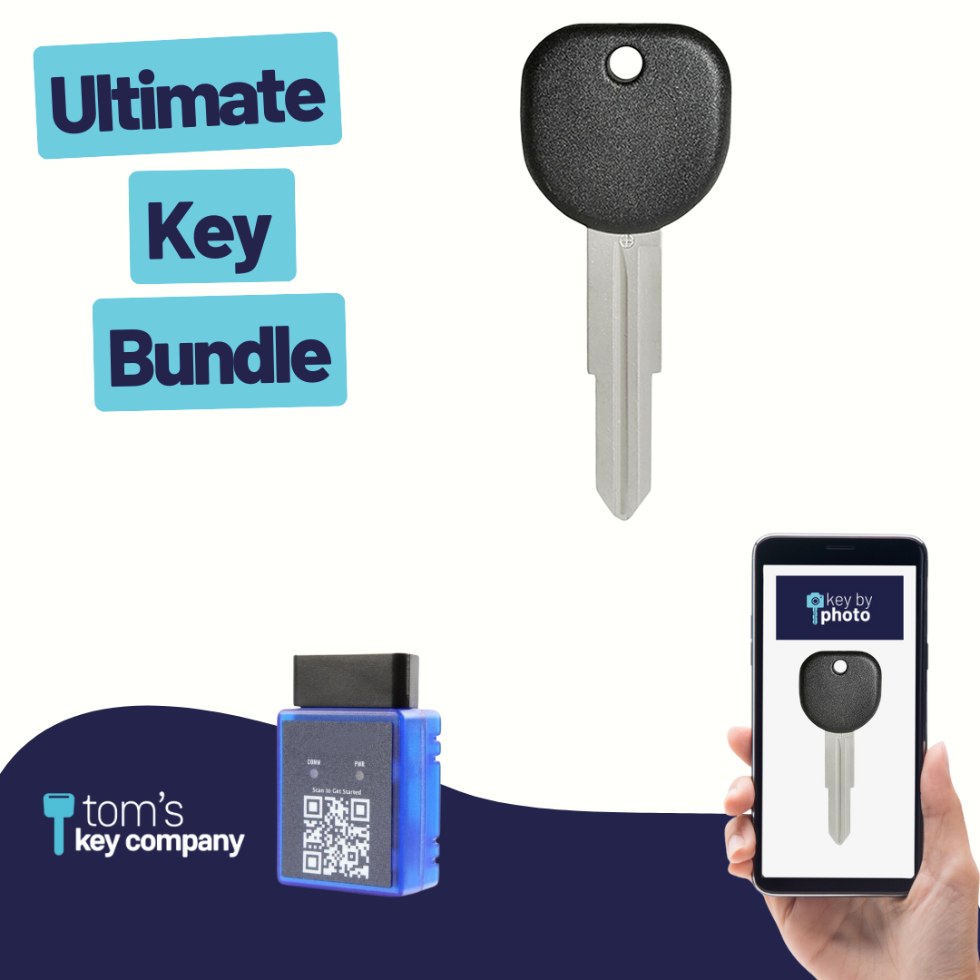 Ultimate Key Bundle with Programming Tool, Aftermarket Transponder Key and Key By Photo for Select Chevrolet and Saturn Vehicles (CHEKEY-114-K-UKB)