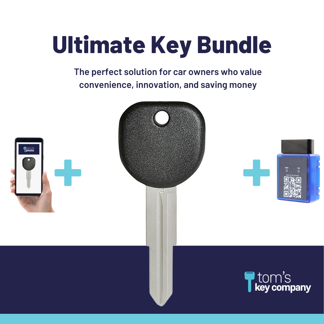 Ultimate Key Bundle with Programming Tool, Aftermarket Transponder Key and Key By Photo for Select Chevrolet and Saturn Vehicles (CHEKEY-114-K-UKB)