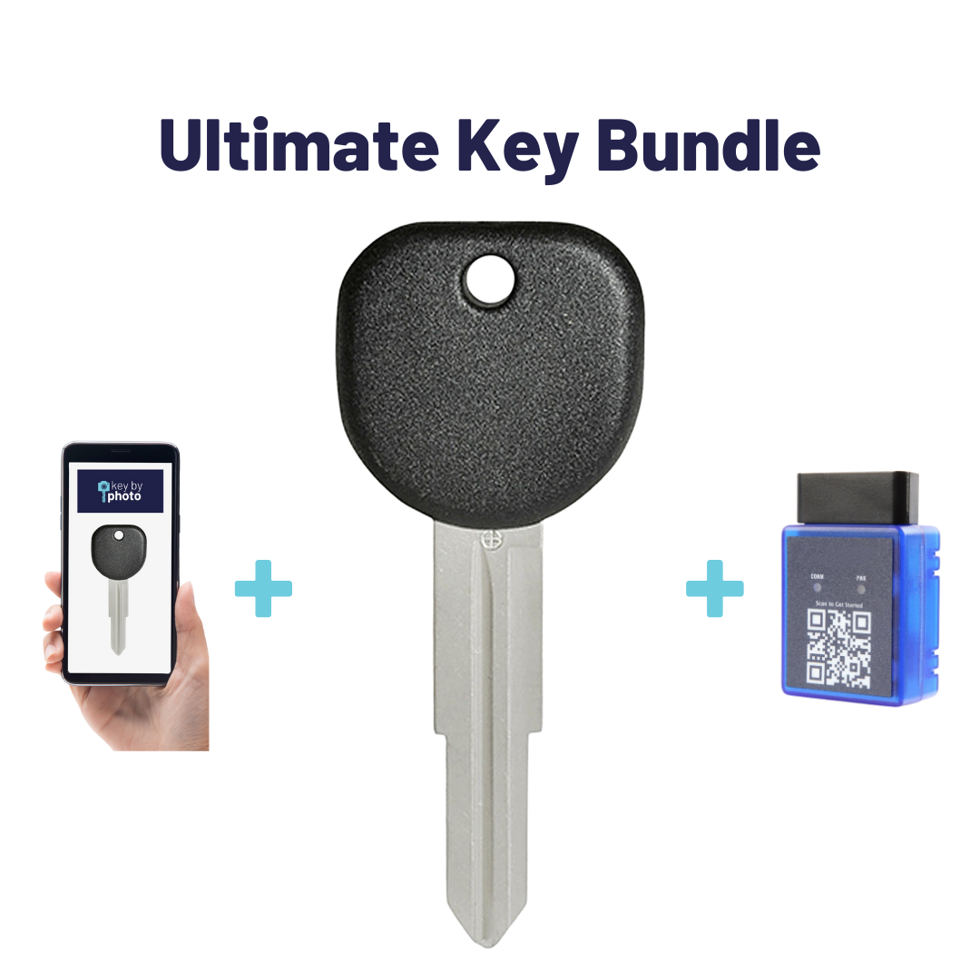 Ultimate Key Bundle with Programming Tool, Aftermarket Transponder Key and Key By Photo for Select Chevrolet and Saturn Vehicles (CHEKEY-114-K-UKB)