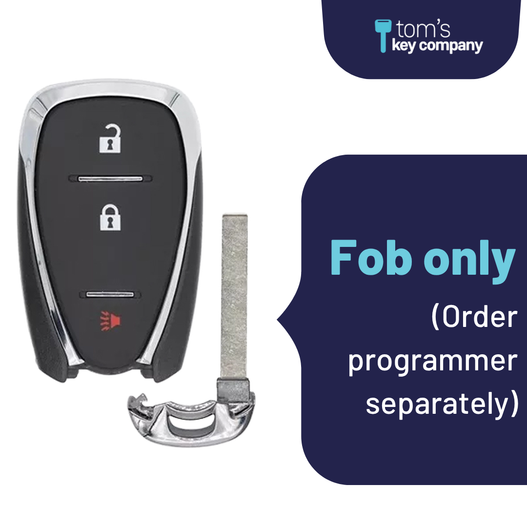 Like New Refurbished 3-Button Smart Key Fob with Lock, Unlock, Panic for Select Chevrolet Vehicles (CHESK-3B-922-K)