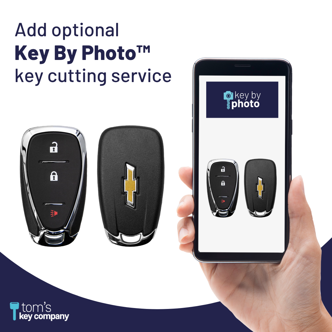 Like New Refurbished 3-Button Smart Key Fob with Lock, Unlock, Panic for Select Chevrolet Vehicles (CHESK-3B-922-REF-K)