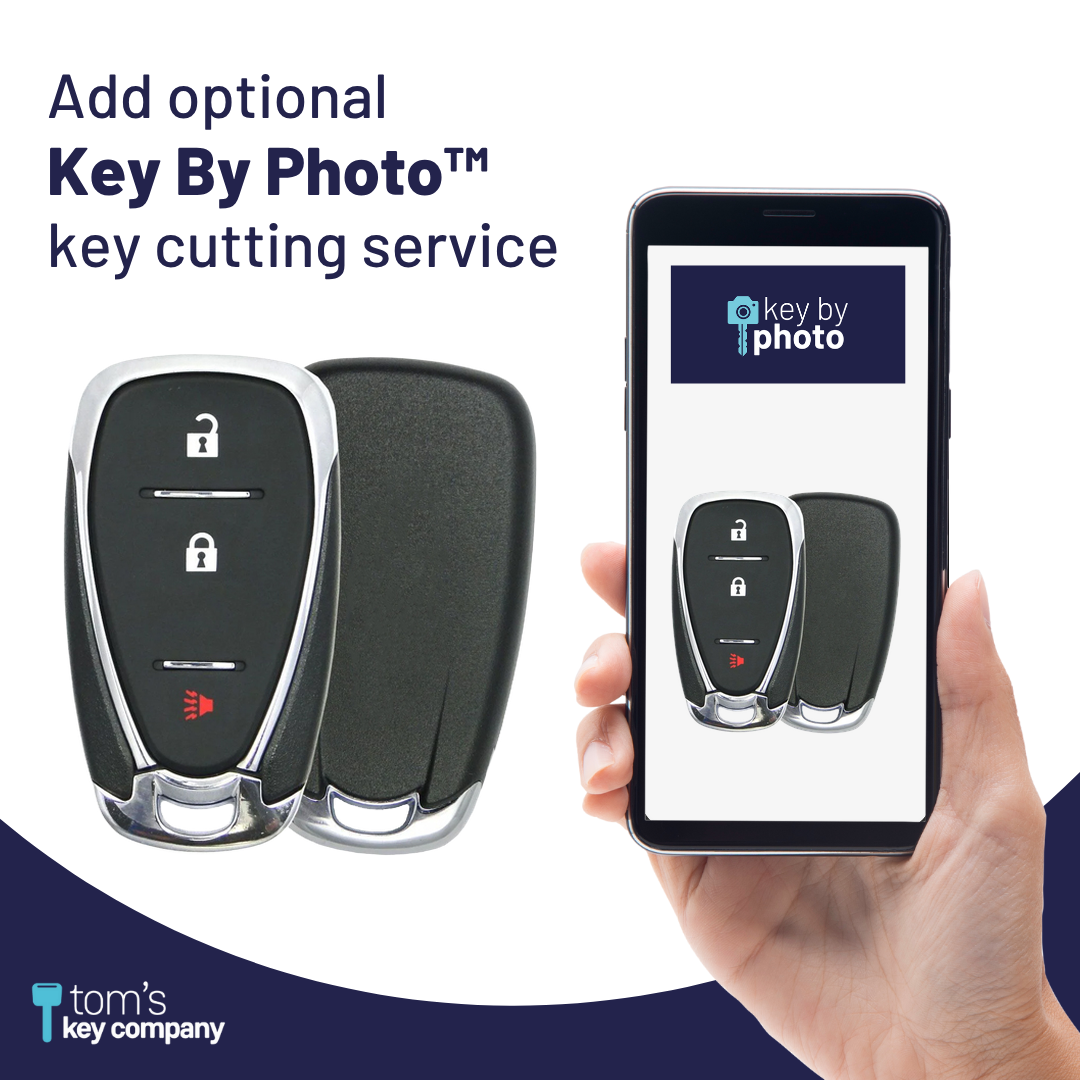 Brand New Aftermarket 3-Button Smart Key Fob with Lock, Unlock, Panic for Select Chevrolet Vehicles (CHESK-3B-924-K)