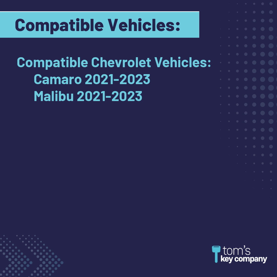 Like New Refurbished 4-Button Smart Key Fob with Lock, Unlock, Trunk, Panic for Select Chevrolet Vehicles (CHESK-4B-929-K)