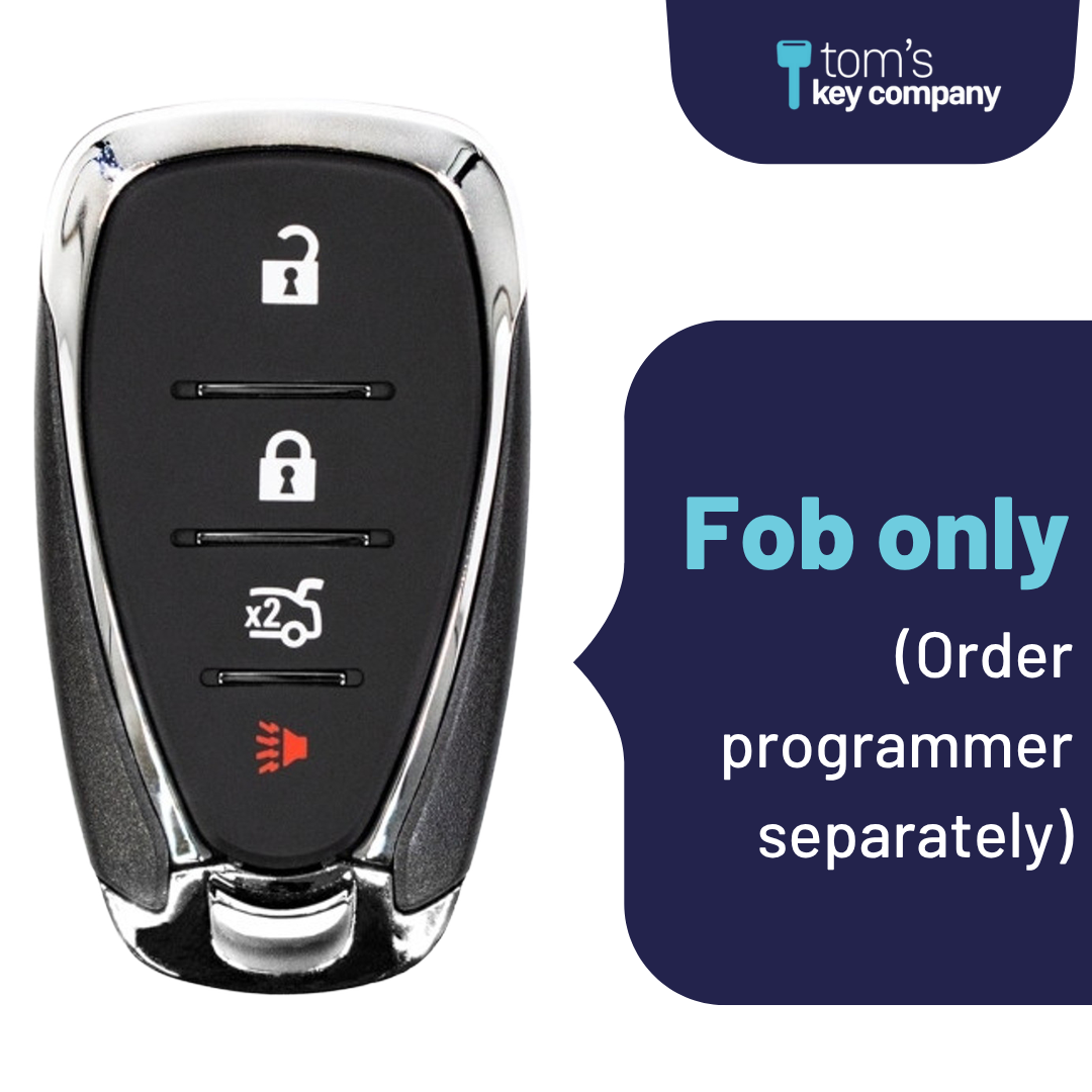 Like New Refurbished 4-Button Smart Key Fob with Lock, Unlock, Trunk, Panic for Select Chevrolet Vehicles (CHESK-4B-929-K)