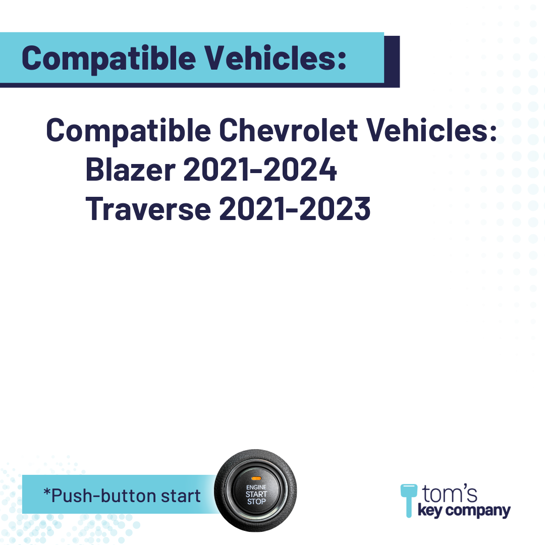 Ultimate Smart Key Bundle with Programming Tool, Refurbished 4-Button Smart Key Fob and Key By Photo for Select Chevrolet Vehicles (CHESK-4B-RS-955-REF-K-UKB)