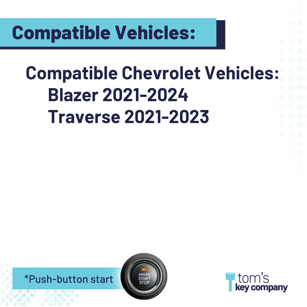 Ultimate Smart Key Bundle with Programming Tool, Refurbished 4-Button Smart Key Fob and Key By Photo for Select Chevrolet Vehicles (CHESK-4B-RS-955-REF-K-UKB)