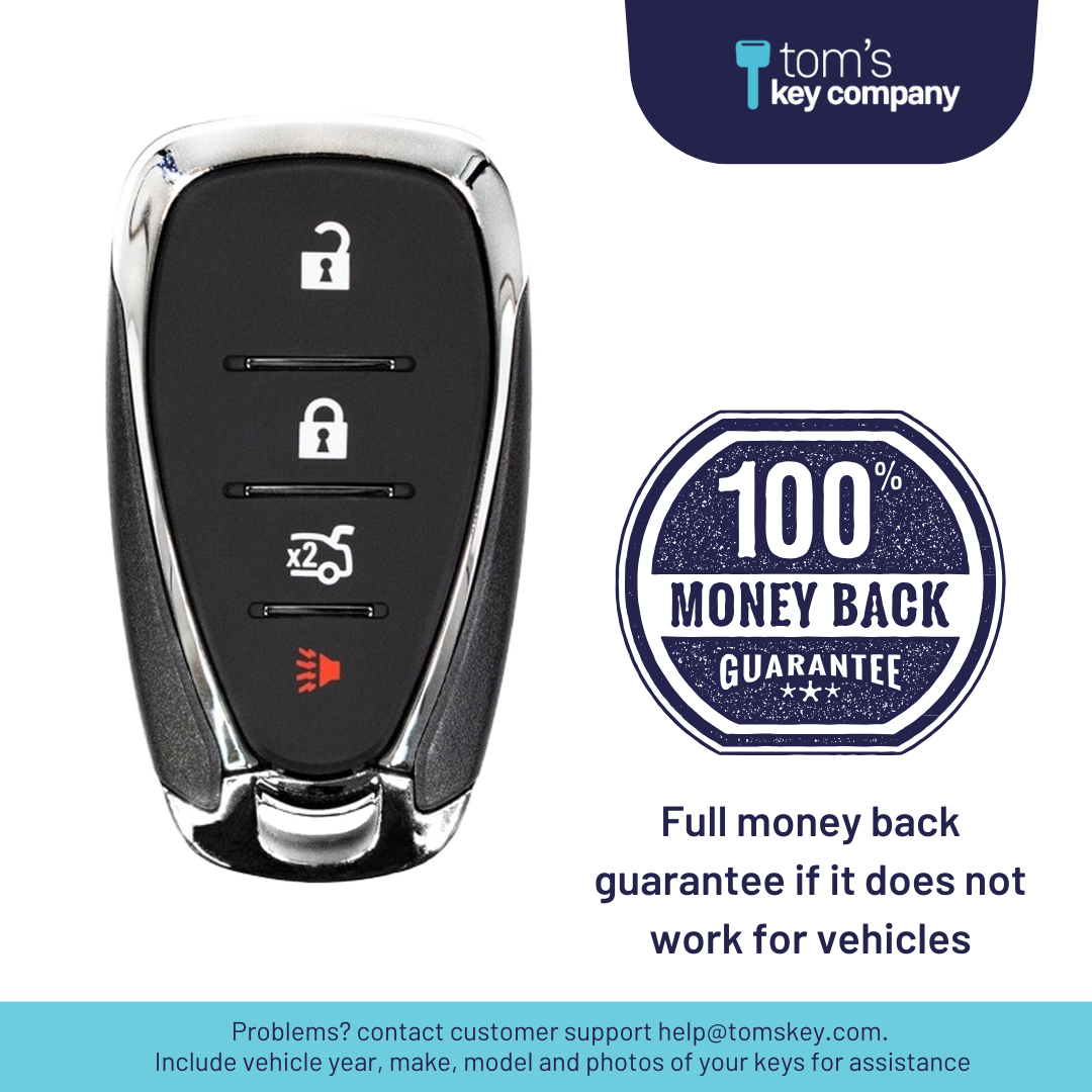 Ultimate Smart Key Bundle with Programming Tool, Refurbished 4-Button Smart Key Fob and Key By Photo for Select Chevrolet Vehicles (CHESK-4B-TR-929-REF-K-UKB)